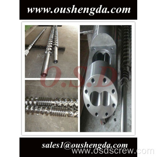 plastic extrusion screw and barrel for twin screw extruder